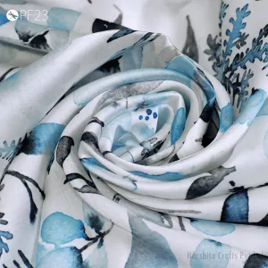 Satin Georgette fabric By Yard Indian Flowy Floral Soft Printed Summer Dresses Shirt Comfortable Clothing Party Costumes Drapery Sewing