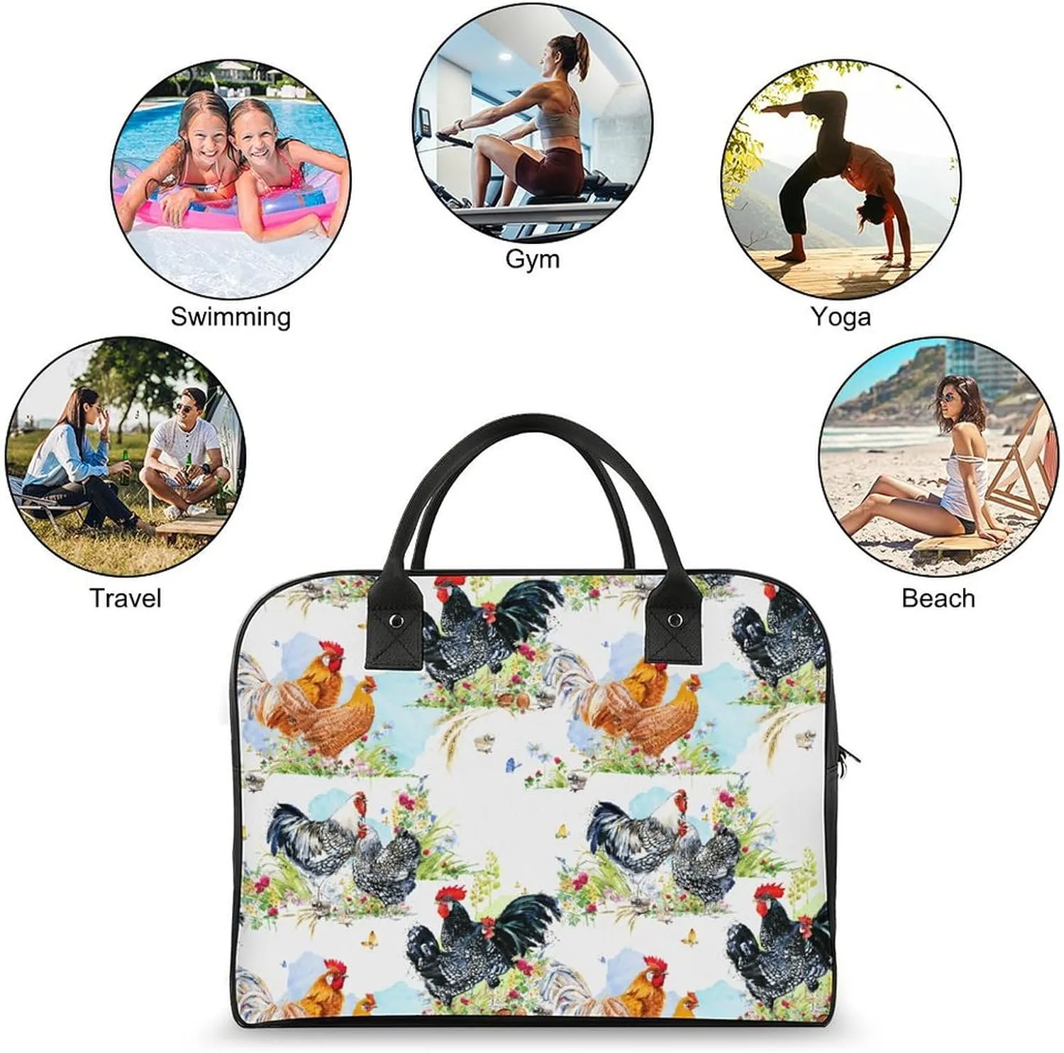 Seamless Patterns in Dental Dentistry Travel Handbag with A Large Capacity Design That Can Be Reused