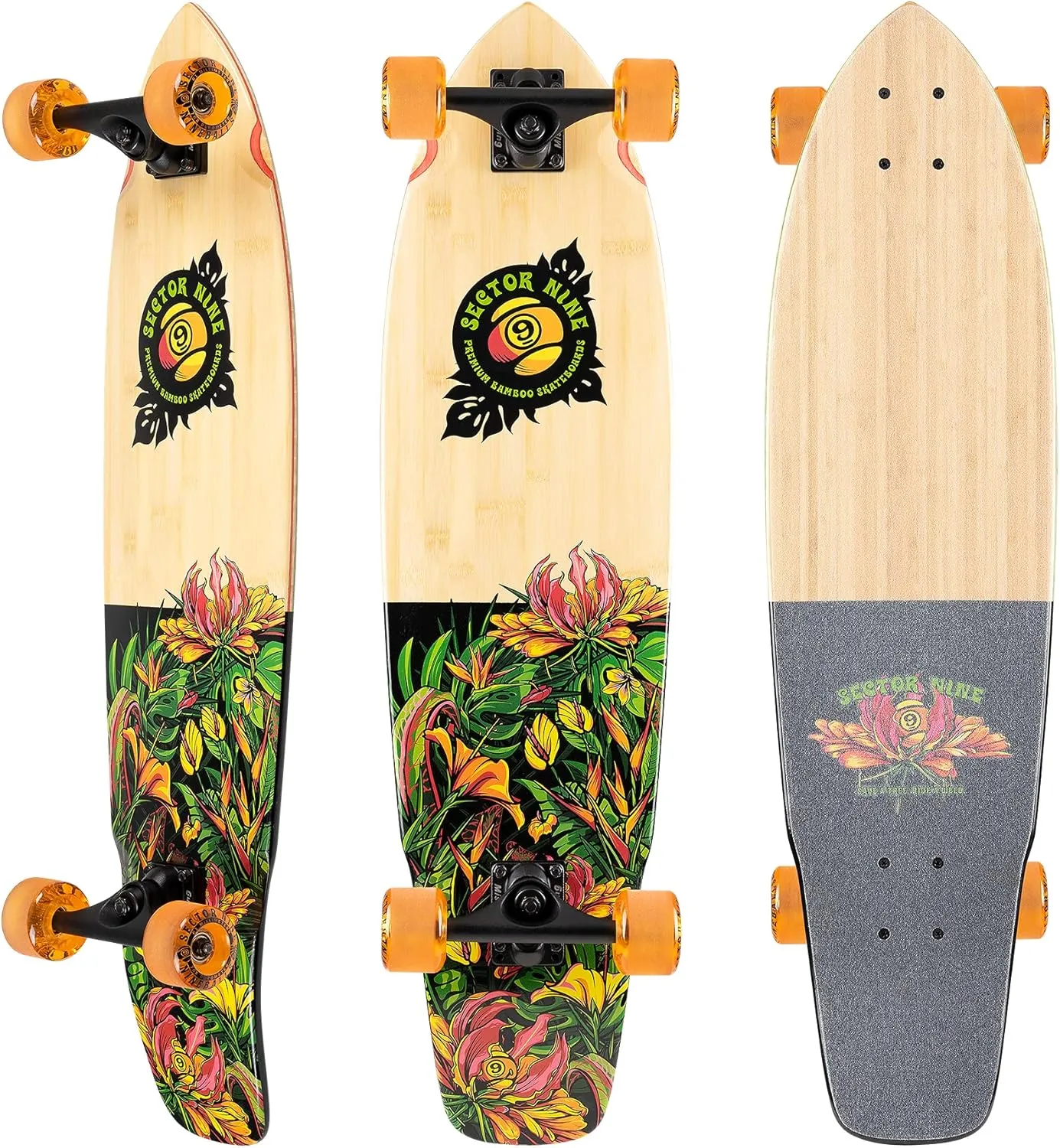 Sector 9 Longboard Eden Ft. Point Kicktail Cruiser 8.75" x 34"