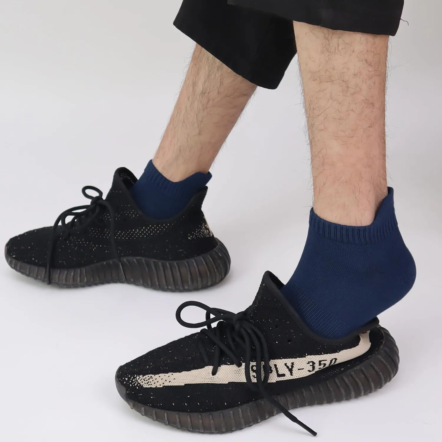 SERISIMPLE Thin Viscose Bamboo No Show Sock Men Low Cut Socks Odor Resistant Breathable Sock 5 Pairs