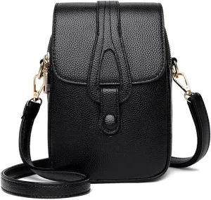 Shoulder Bag for Women PU Leather Crossbody Bag Multi-layer Messenger Handbag and Purse Flap Phone Bag