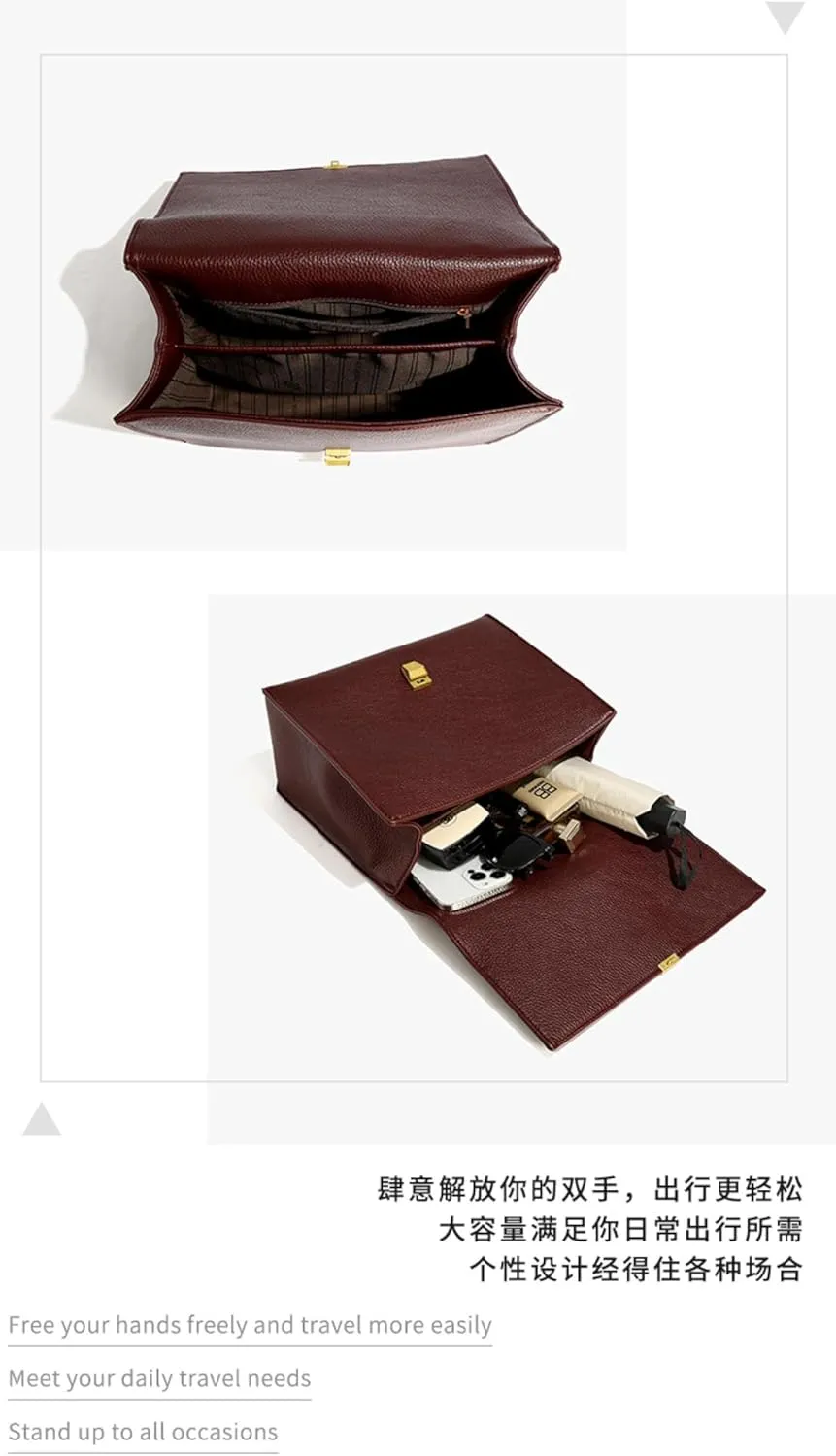 Shoulder Bag, Women's Large Capacity Pebbled Leather Crossbody Bag, Commuter Bag