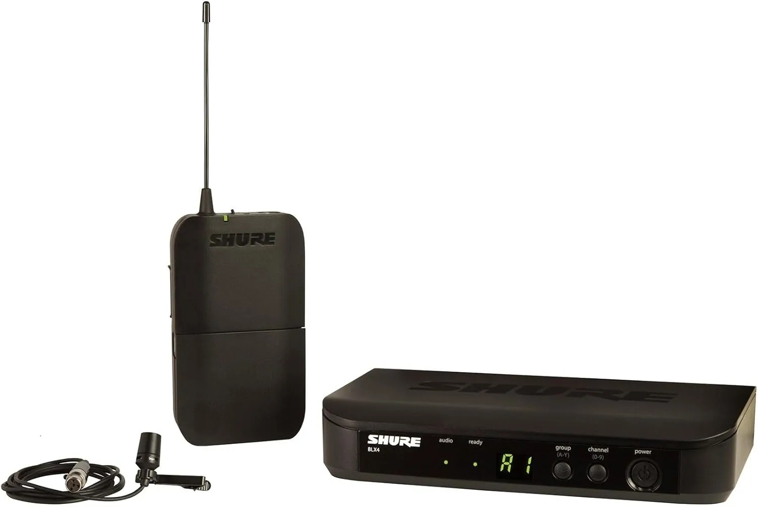 Shure BLX14/CVL Wireless Microphone System - 14-Hour Battery Life, 300 ft Range, UHF | Includes CVL Lavalier Mic, Bodypack Transmitter, Single Channel Receiver | J11 Band (BLX14/CVL-J11)