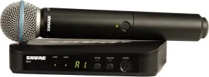 Shure BLX24/B58 Wireless Microphone System - 14-Hour Battery Life, 300 ft Range, UHF | Includes BETA 58A Handheld Vocal Mic, Single Channel Receiver | H11 Band (BLX24/B58-H11)