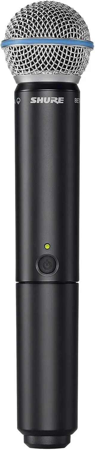 Shure BLX24/B58 Wireless Microphone System - 14-Hour Battery Life, 300 ft Range, UHF | Includes BETA 58A Handheld Vocal Mic, Single Channel Receiver | H11 Band (BLX24/B58-H11)