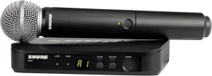 Shure BLX24/SM58 Wireless Microphone System - 14-Hour Battery Life, 300 ft Range, UHF | Includes SM58 Handheld Vocal Mic, Single Channel Receiver | J11 Band (BLX24/SM58-J11)