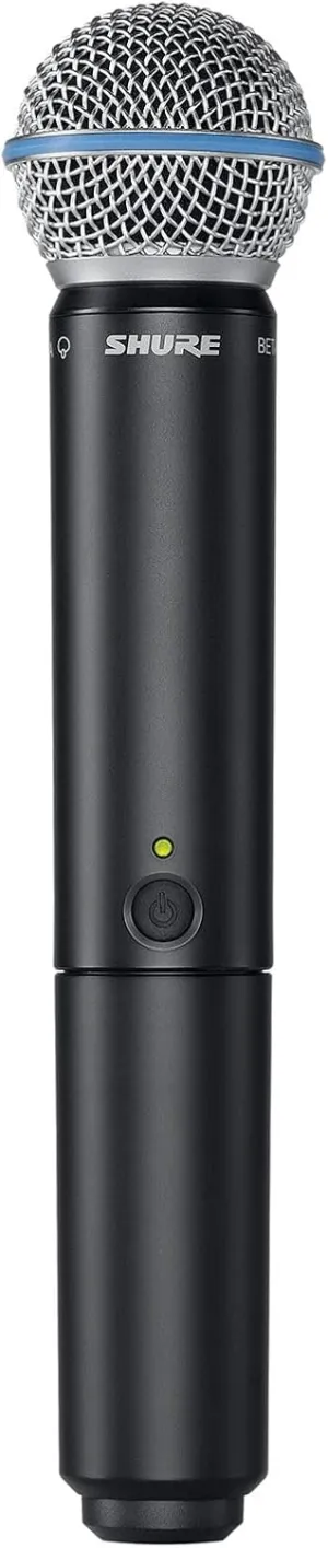 Shure BLX2/B58 Handheld Transmitter with BETA 58A Vocal Mic Capsule - for use with BLX Wireless Microphone Systems, Receiver Sold Separately | H10 Band (BLX2/B58=-H10)