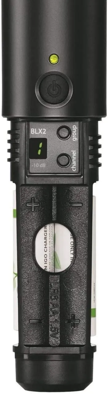 Shure BLX2/B58 Handheld Transmitter with BETA 58A Vocal Mic Capsule - for use with BLX Wireless Microphone Systems, Receiver Sold Separately | H11 Band (BLX2/B58=-H11)