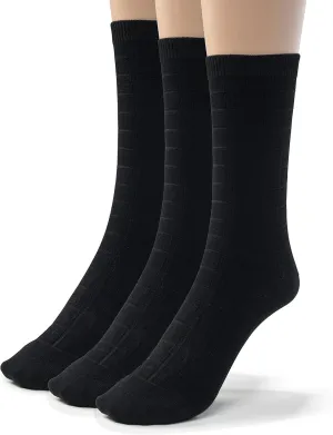 Silky Toes Womens Rayon from Bamboo Dress Crew Socks, 3 or 6 Pairs Designed Casual Basic Socks