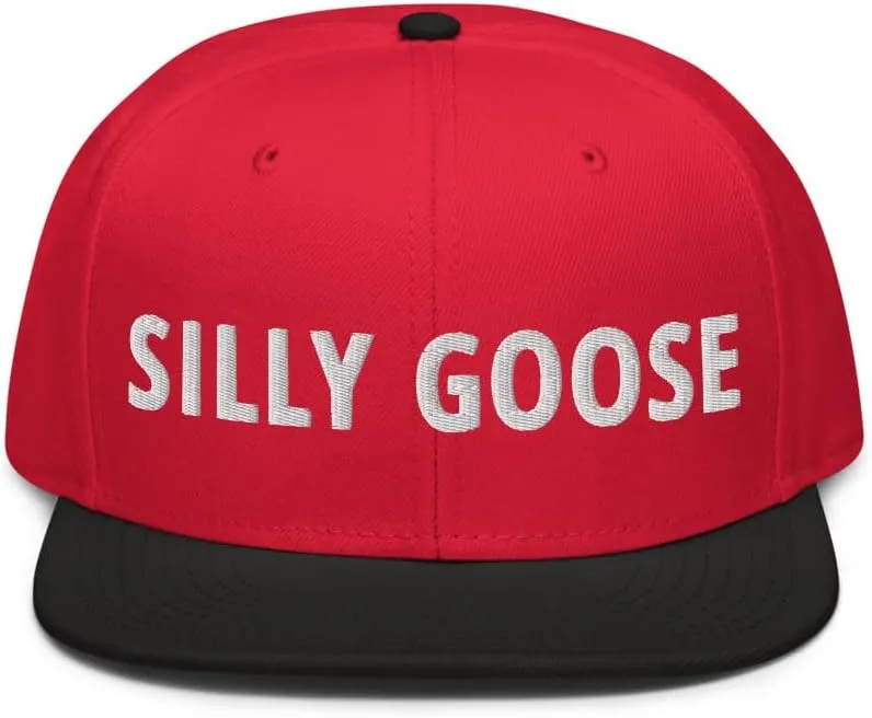 Silly Goose Hat (Embroidered Wool Blend Snapback Cap)