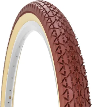 SIMEIQI 1 or 2 Pack Brown 26x2.125 Beach Cruiser Bike Tire Cream Wall with or Without 26x1.75/2.125 Inner Tubes for City Road Urban Bicycle Retro Tire
