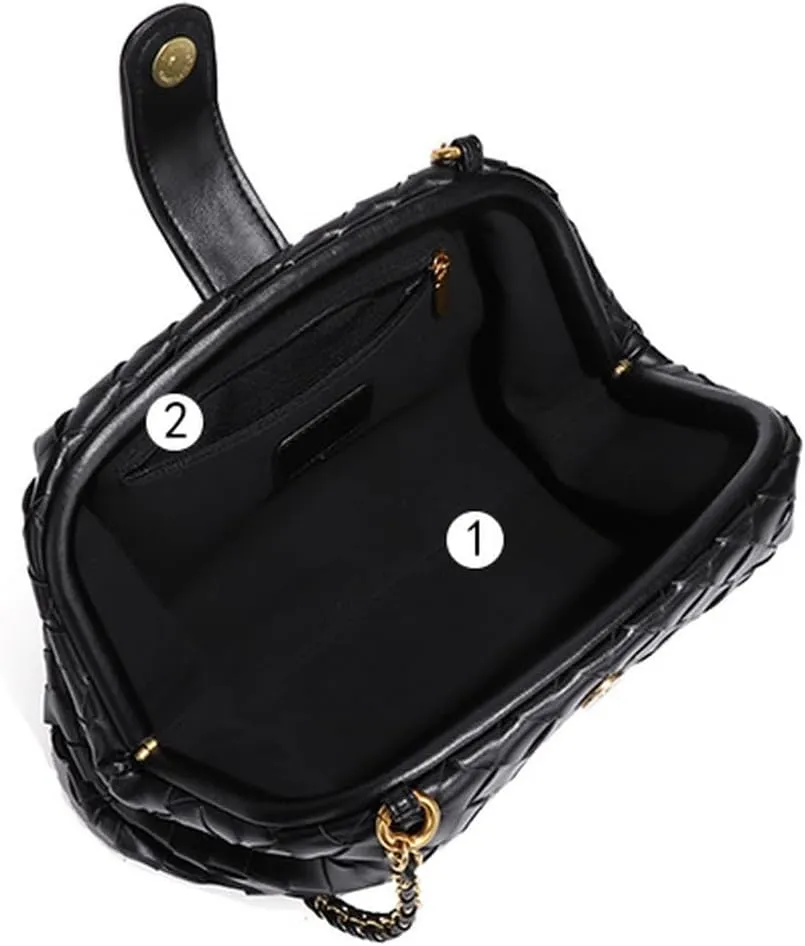 Slouchy PU Leather Woven Hobo Bags Women Trendy Crossbody Crescent Shoulder Purse Beach Satchel Top Handle Tote Handbag
