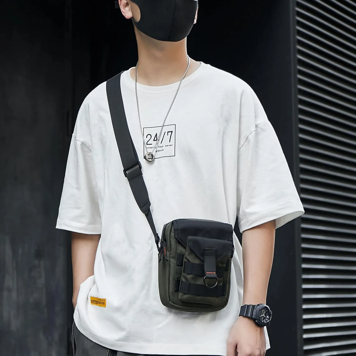 Small Crossbody Bag for Men, Mini Messenger Bag Shoulder Bag for Phone Passport