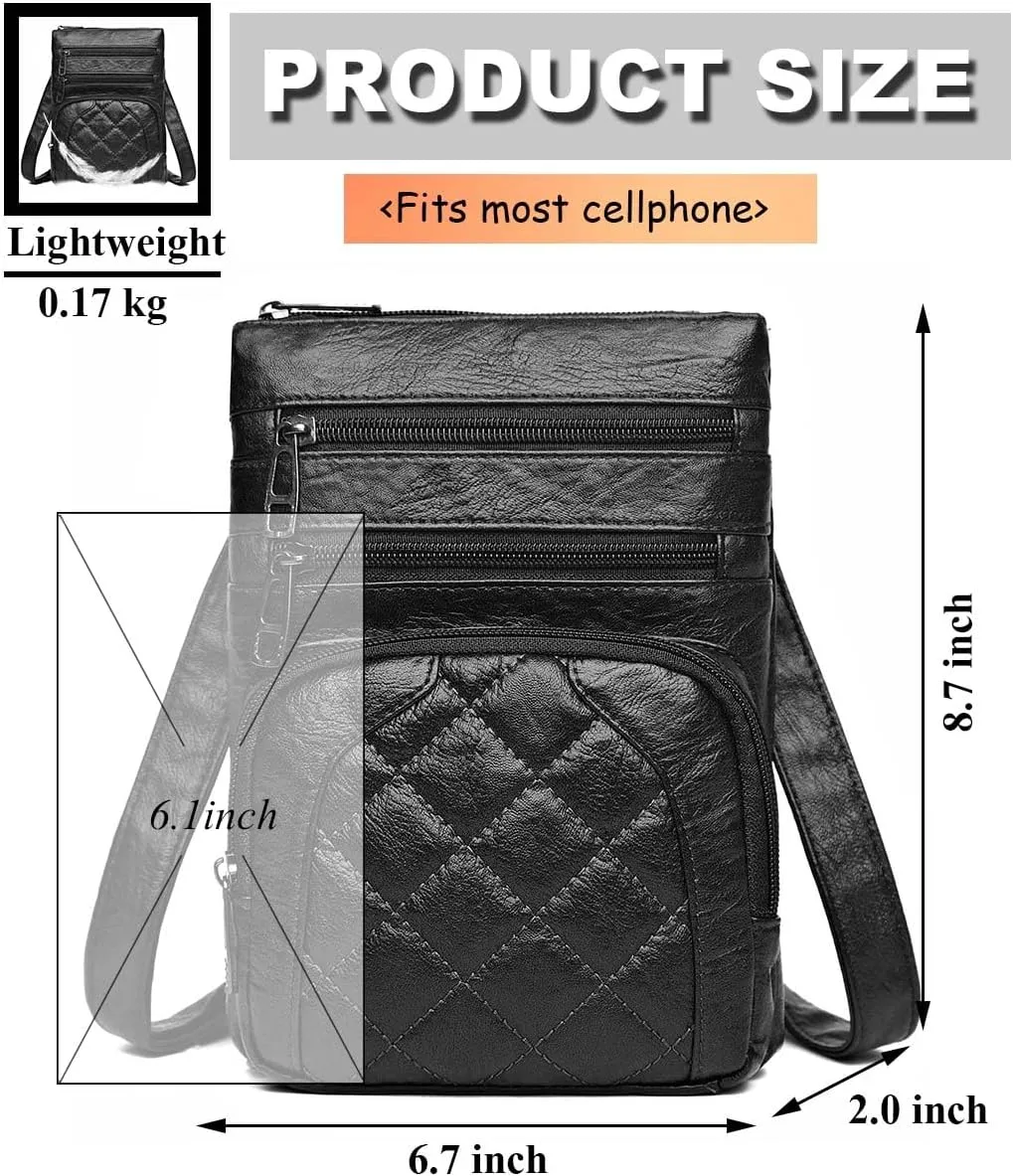 Small Crossbody Cell Phone Purse for Women, Mini Pu Leather Crossbody bag Wallet Pouch Shoulder Bag