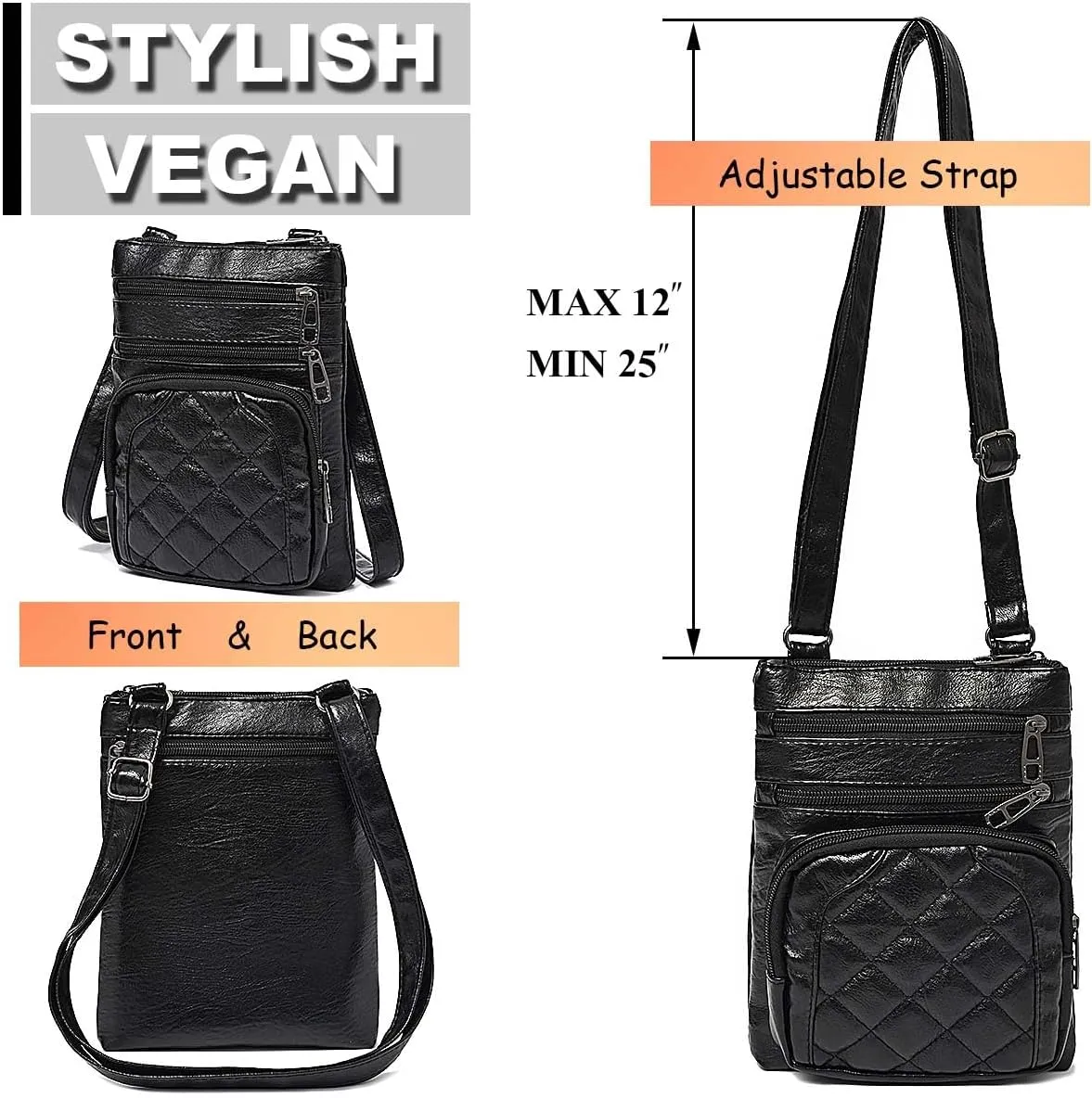 Small Crossbody Cell Phone Purse for Women, Mini Pu Leather Crossbody bag Wallet Pouch Shoulder Bag