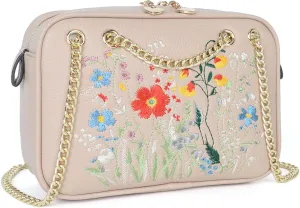 Small Flower Crossbody Bag, Trendy Designer Shoulder Bag, Phone Purse for Women with Adjustable Chain Straps