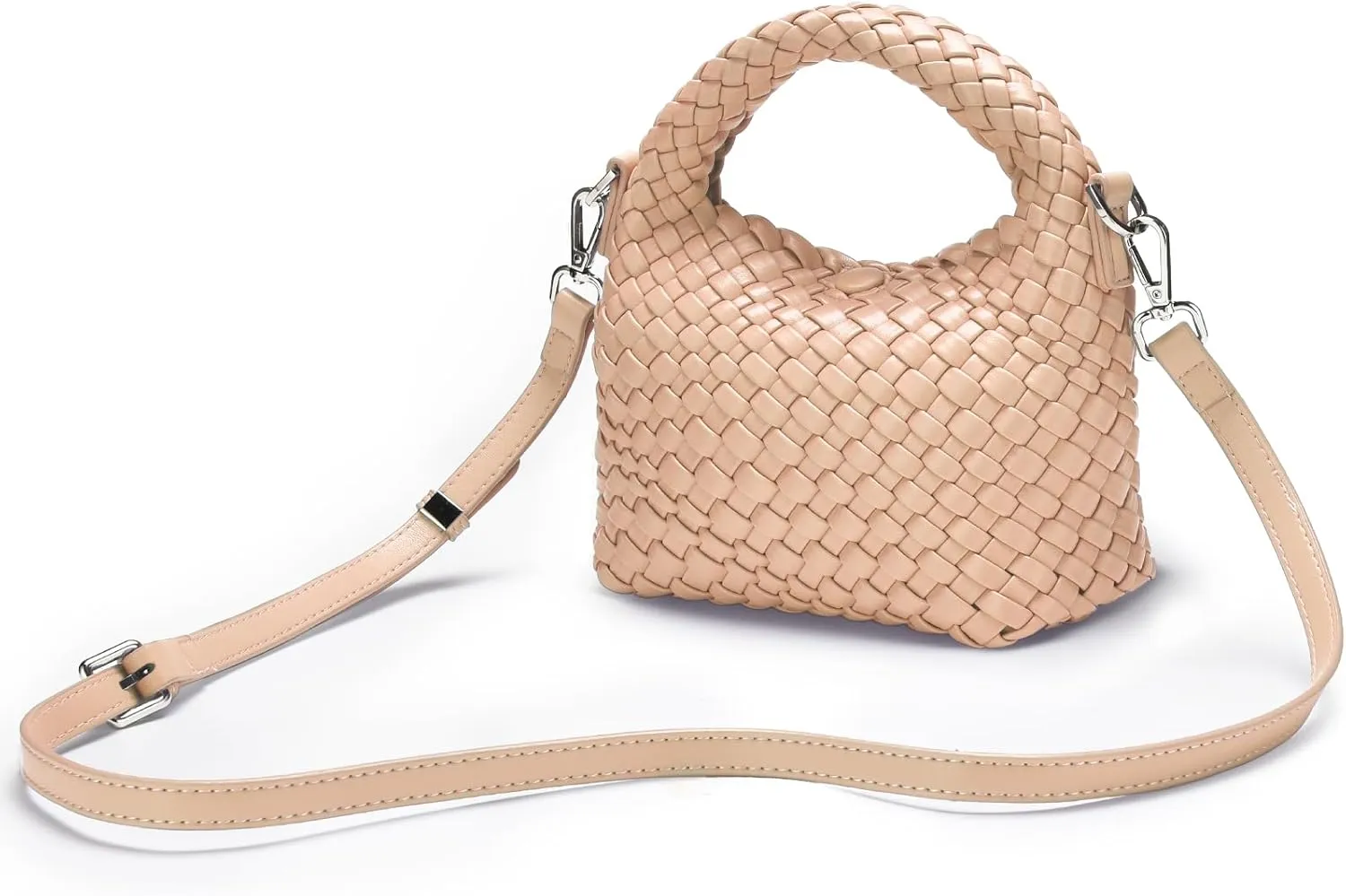 Small Women woven bag Woven Crossbody Bag for Women woven purse Leather handbag mini Hobo Bag