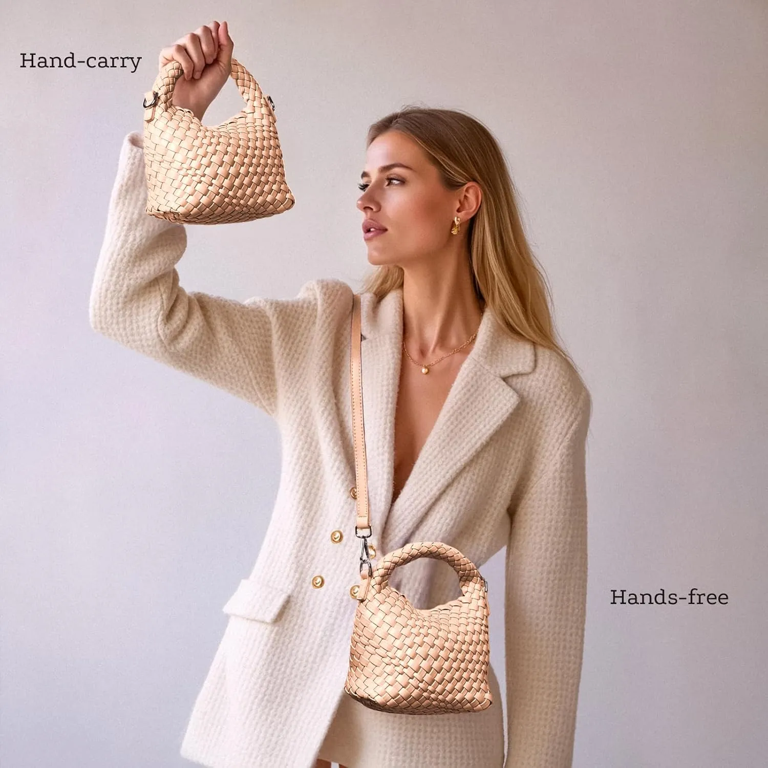 Small Women woven bag Woven Crossbody Bag for Women woven purse Leather handbag mini Hobo Bag