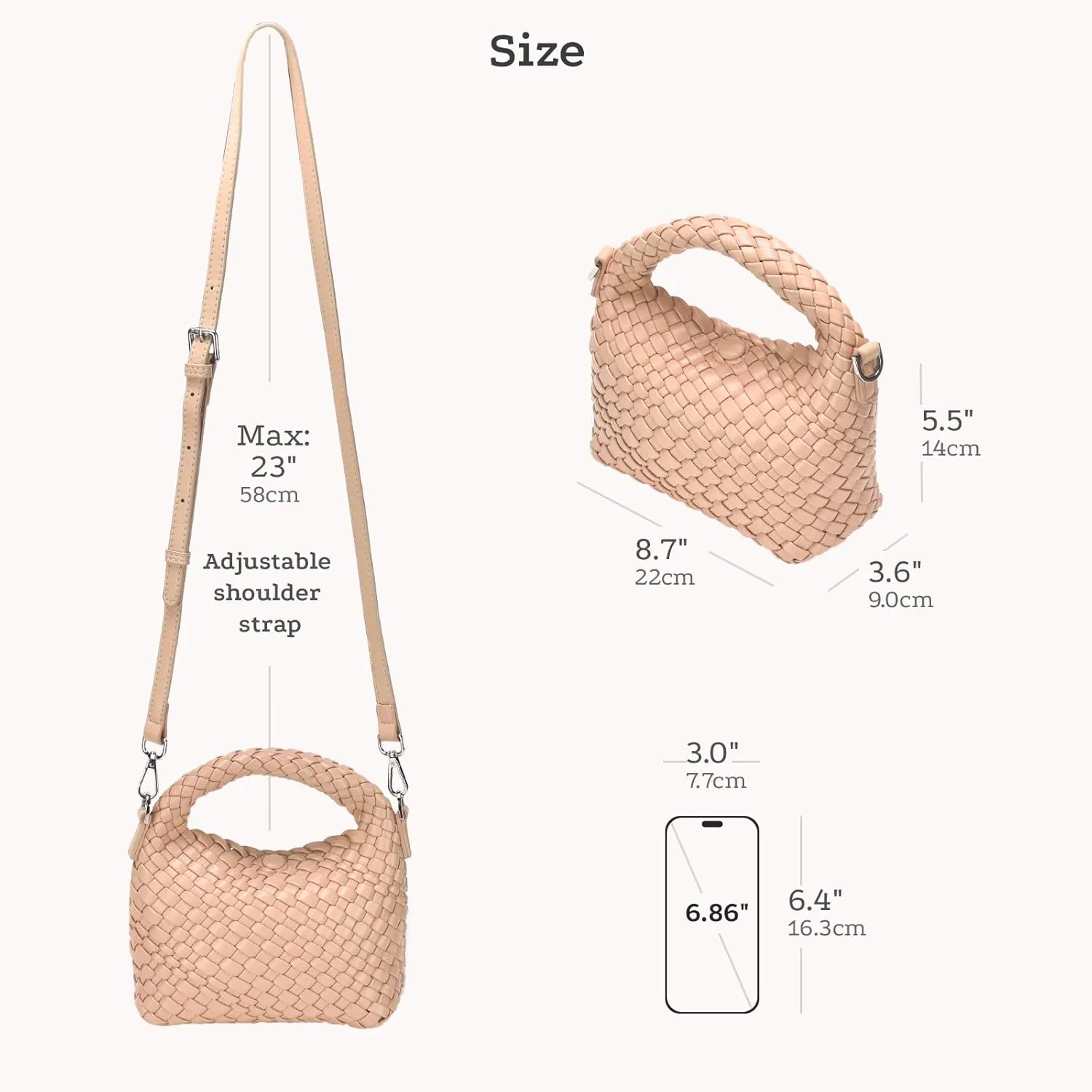 Small Women woven bag Woven Crossbody Bag for Women woven purse Leather handbag mini Hobo Bag