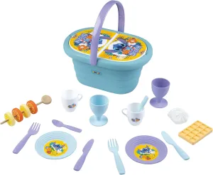 Smoby - Stitch - Picnic Basket - Easily Transportable - 19 Accessories Included - Cups, Glasses, Fruit Rings, Waffle, Meringue and More - For Ages 3 and Up - Made in France