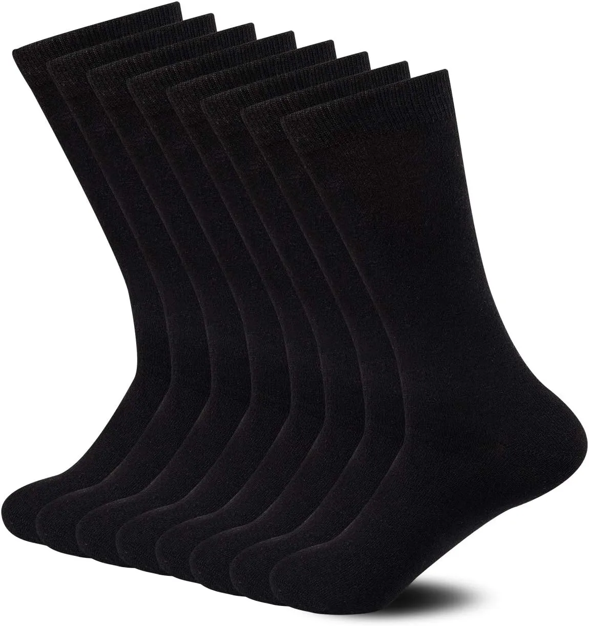 Sock Amazing Unisex Bamboo Rayon Socks Super Soft Black Crew Socks 8 Pack