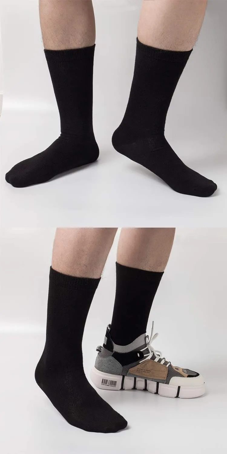 Sock Amazing Unisex Bamboo Rayon Socks Super Soft Black Crew Socks 8 Pack