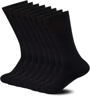 Sock Amazing Unisex Bamboo Rayon Socks Super Soft Black Crew Socks 8 Pack