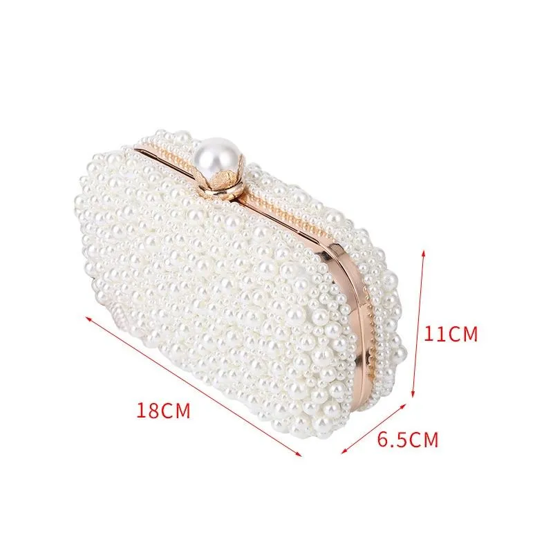 Soft Lock Pearl Evening Bag Chic Crossbody