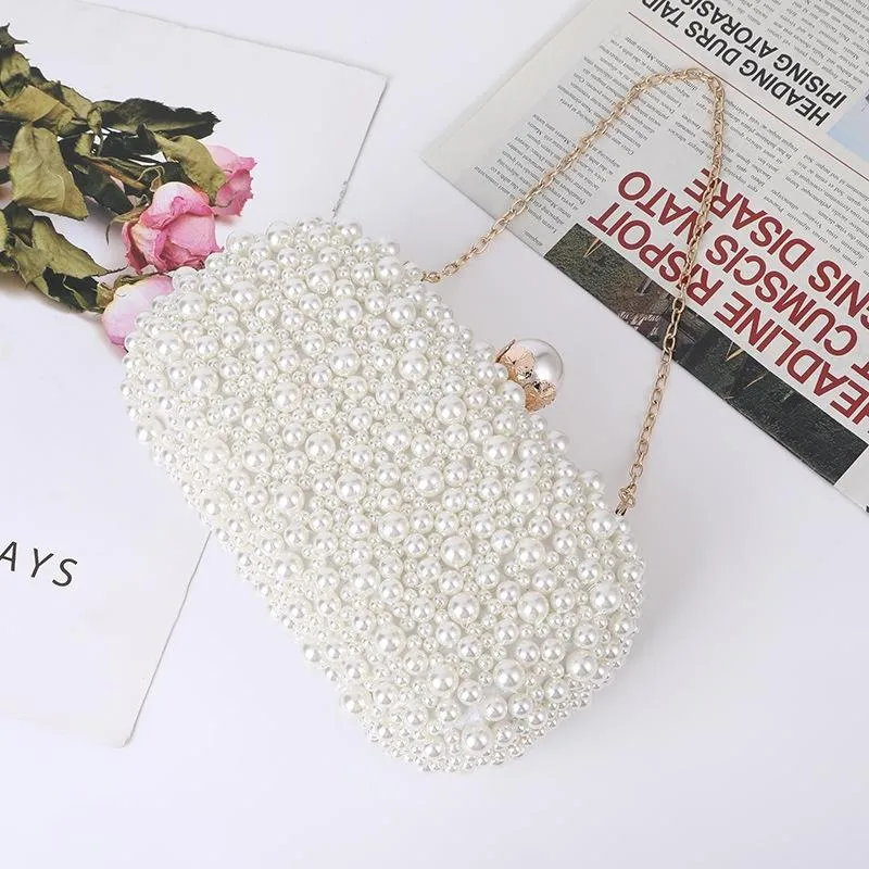 Soft Lock Pearl Evening Bag Chic Crossbody