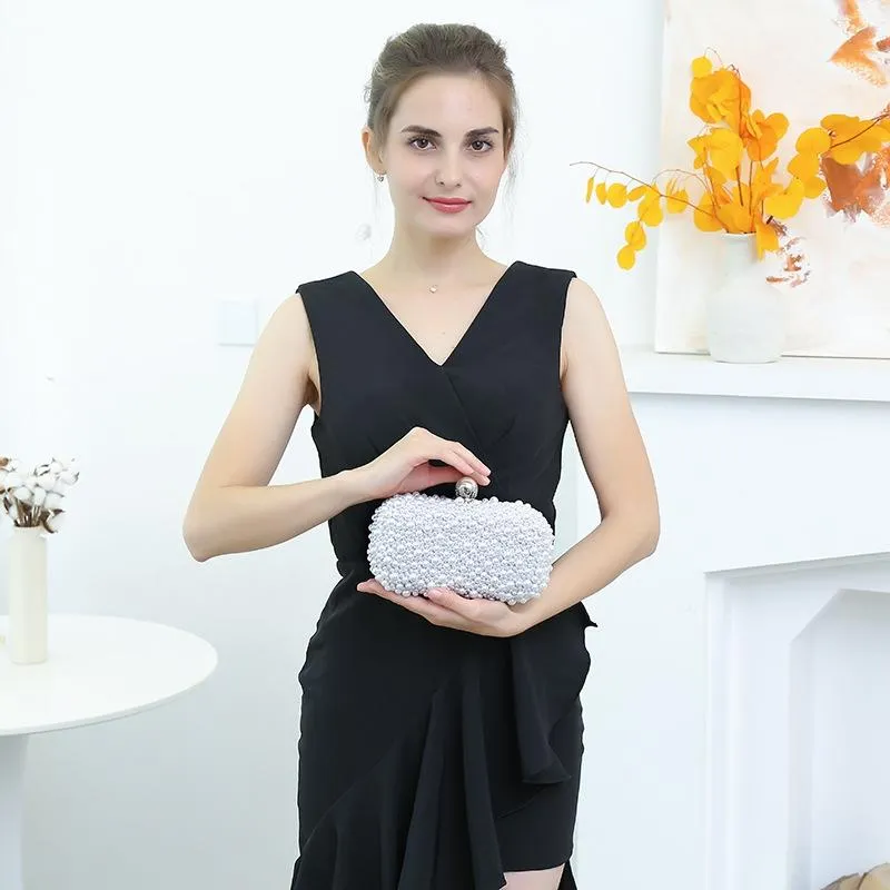 Soft Lock Pearl Evening Bag Chic Crossbody