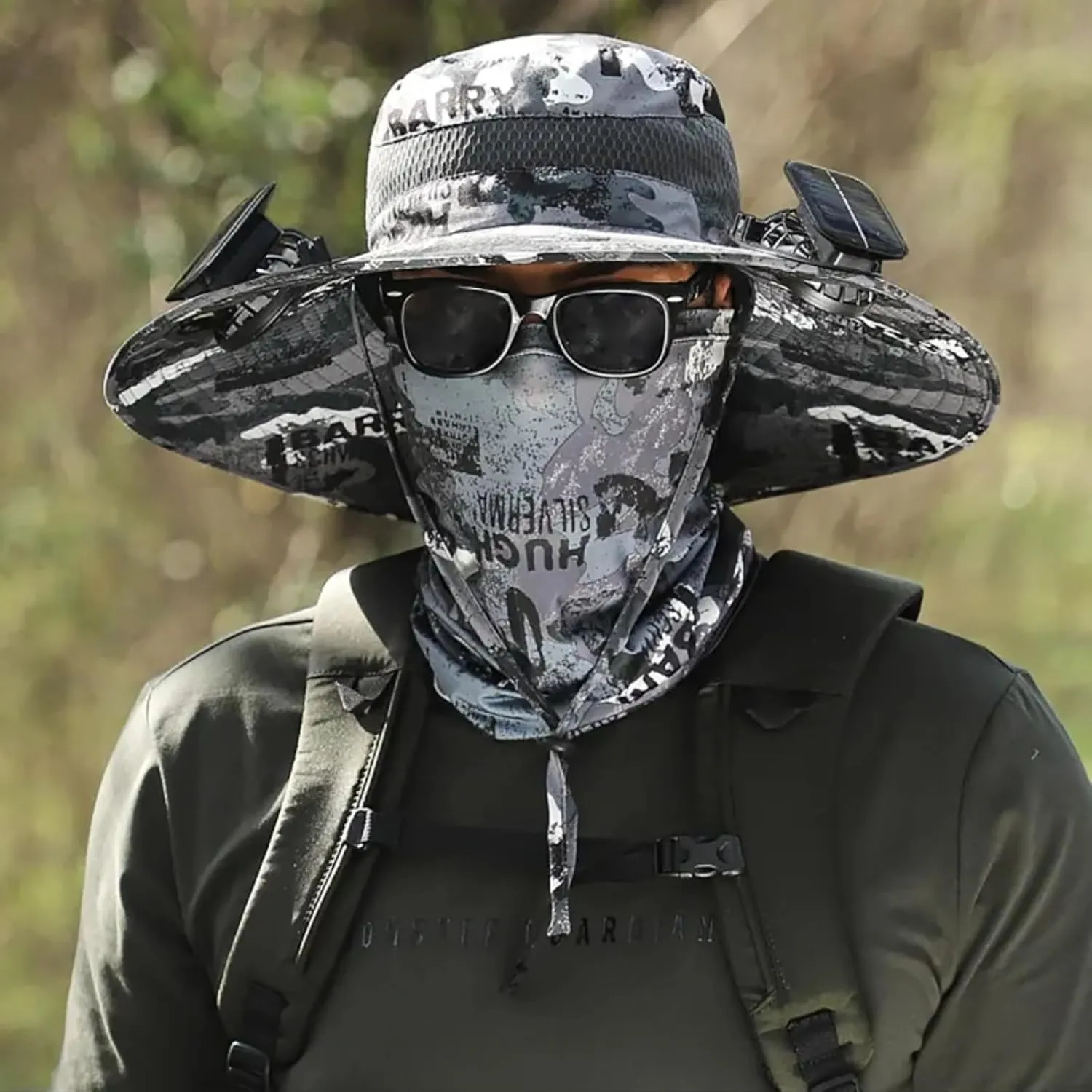 Solar Powered Fishing Hat with Fans, Solar Fan Hat Sun Fishing Hat, Hat with Solar Fans, Cooling & Lightweight