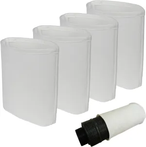 Spa Filter Bag Replacement for LA Spas Aqua Klean All Purpose Filter Bag, Filter Bag for Hot Tub - 4 Pack