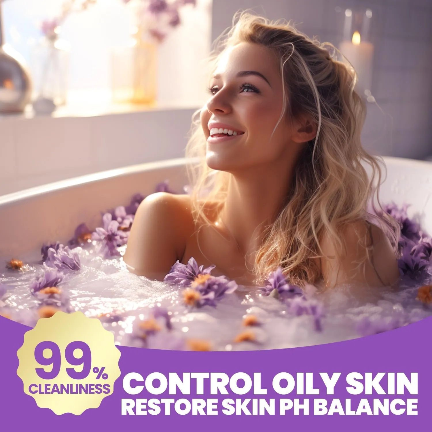 Spa Gifts for Women - Spa Luxetique Bath Baskets for Women, 8 Pcs Lavender Bath Sets with Bubble Bath, Lotion, Birthday Sets, Mothers Day Gifts for Mom