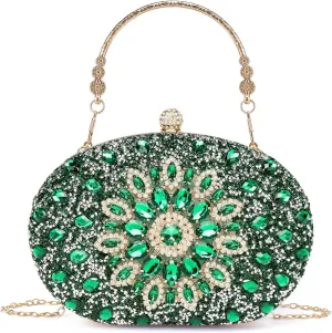 Sparkly Women's Evening Clutch Purses Rhinestone Bag Luxury Handbags For Weddings Formal Prom Party