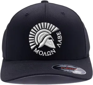 Spartan Warrior Helmet Molon Labe - Come and Take It Custom Embroidered Flex Fitted Baseball Hat