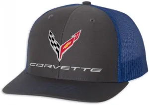 SR1 Performance C8 Corvette Snapback Hat - Chevy Structured Mesh Back Cap