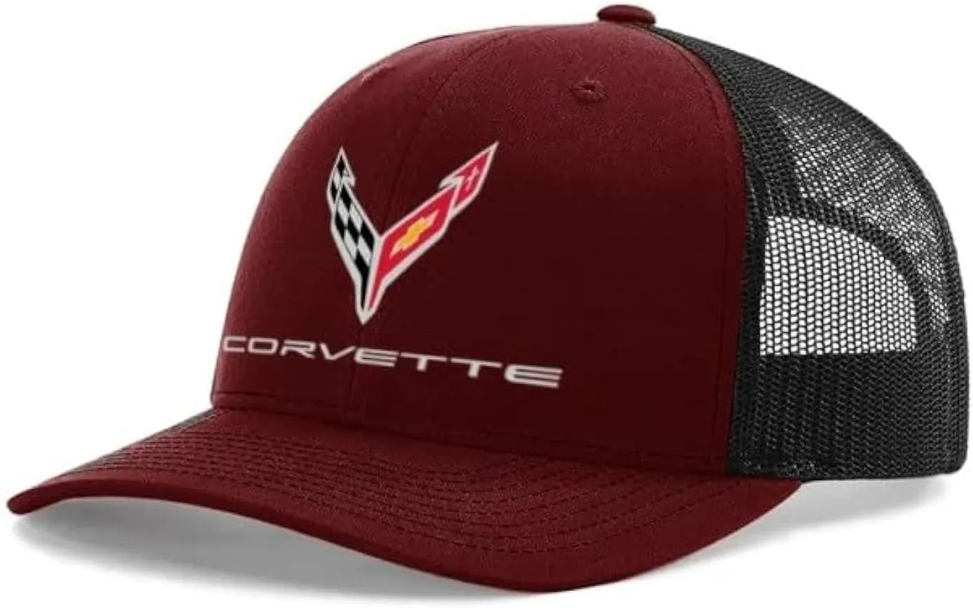 SR1 Performance C8 Corvette Snapback Hat - Chevy Structured Mesh Back Cap