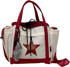 Star Messenger Bag, Vintage Star Tote Bag Y2K, Cute Aesthetic Crossbody Bag For Women, Fashion Shoulder Bag For Travel Bags