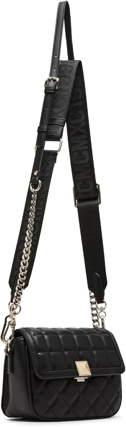 Steve Madden Carla Mixed Quilt Flap Crossbody