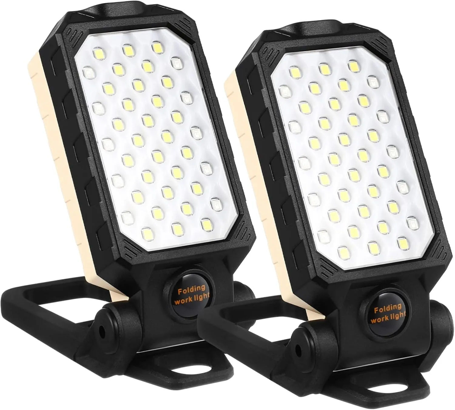 STOBOK 2pcs Light Rechargeable Led Lamp Compact Folding Flashlight for Camping Hiking Outdoor Emergency Illumination Ergonomic Design Modes for Area Lighting