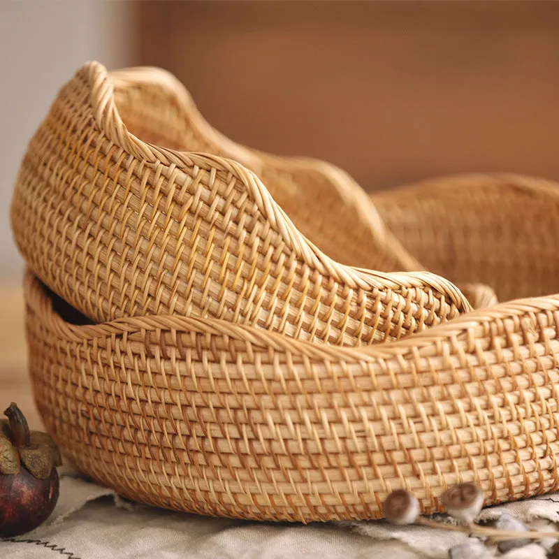 Storage Basket Hand-Woven Basket Bamboo Baskets
