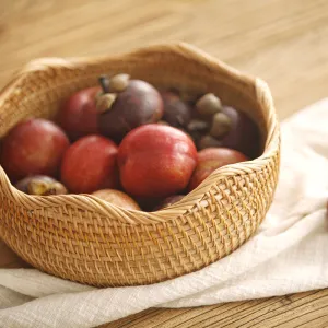 Storage Basket Hand-Woven Basket Bamboo Baskets