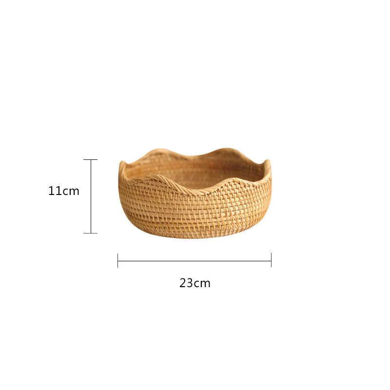 Storage Basket Hand-Woven Basket Bamboo Baskets
