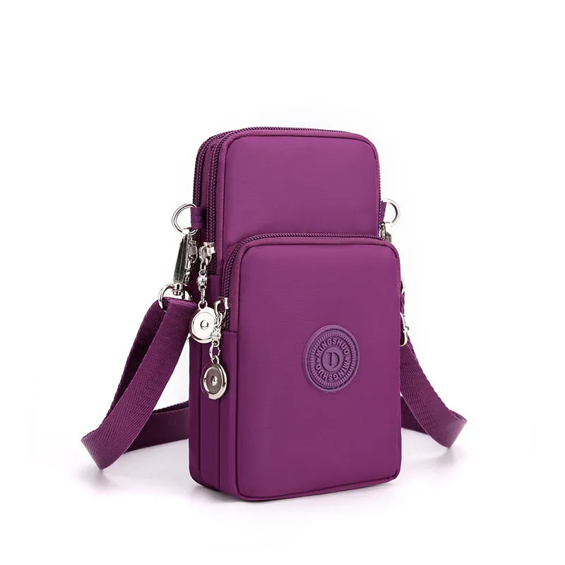 Stylish Female Oxford Cloth Vertical Mini Phone Bags