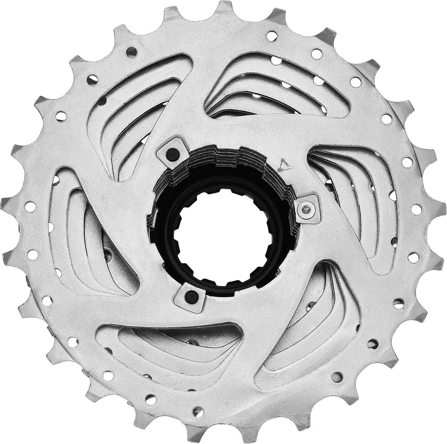 Sunrace CSR91 9-Speed Nickel Plated Cassette with Alloy Lockring and Gray Spacer