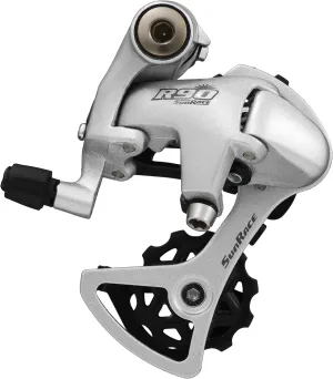Sunrace RDR91 9-Speed Long Cage Bike Derailleur with Bolt, Silver