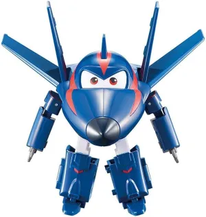 Super Wings 5" Transforming Agent Chase Airplane Toys Action Figure | Plane to Robot | Fun Toy Plane Vehicle for 3 4 5 Year Old Boys and Girls | Preschool Kids Birthday Gift for Pretend Play, Blue