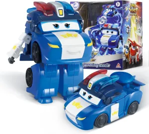 Super Wings Transformable Toys, 5 in Lucie Airplane Transforming Figures Toys, 2 in 1 Mode Rescue Bots Action Figure Toys for 3-5 Year Old Boys Girls, Fun Plane Toys for Toddlers Kids Age 3 4 5 6 7