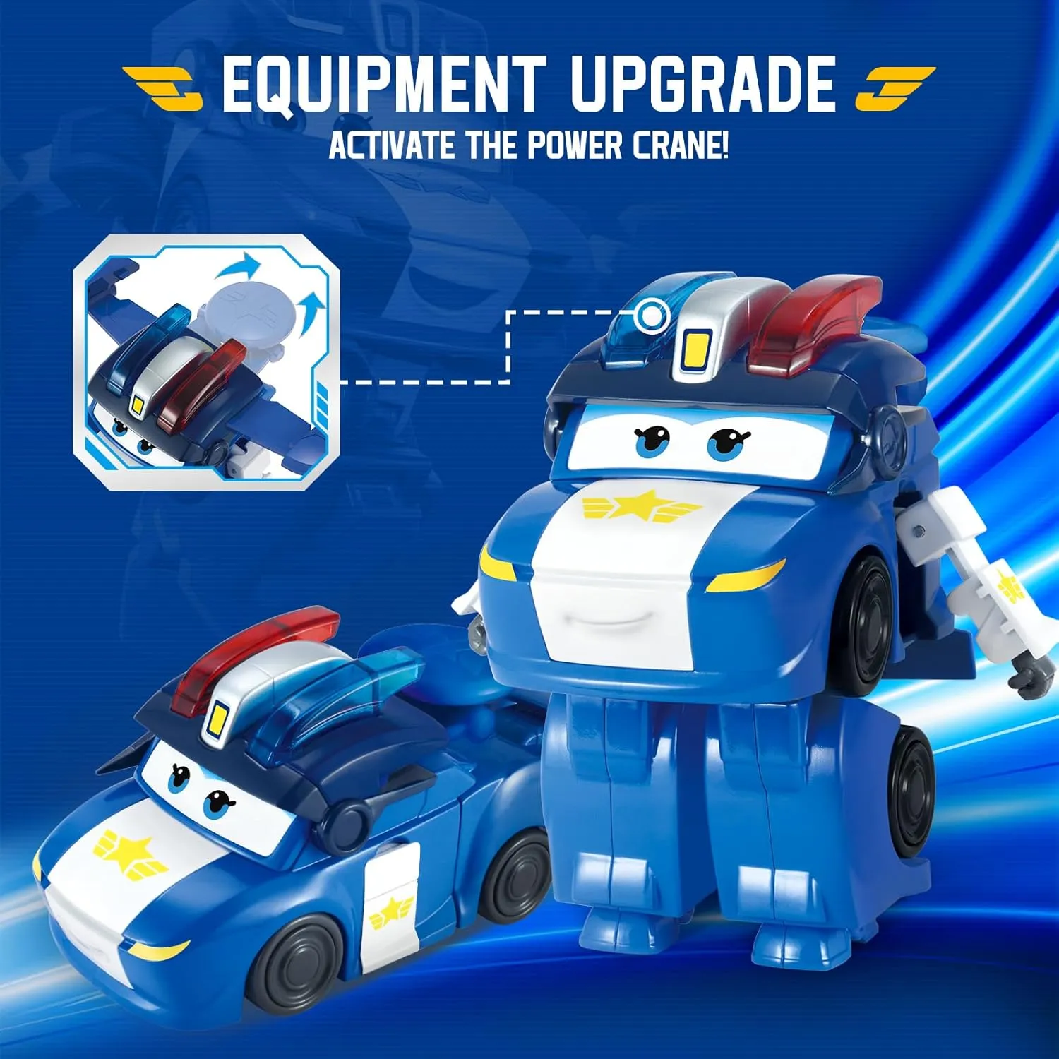 Super Wings Transformable Toys, 5 in Lucie Airplane Transforming Figures Toys, 2 in 1 Mode Rescue Bots Action Figure Toys for 3-5 Year Old Boys Girls, Fun Plane Toys for Toddlers Kids Age 3 4 5 6 7