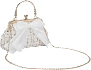 SweatyRocks Women's Cute Bow Decor Clutch Purse Evening Handbag Prom Crossbody Bags